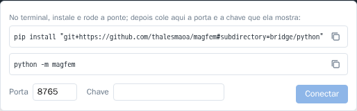 Janela do Script local